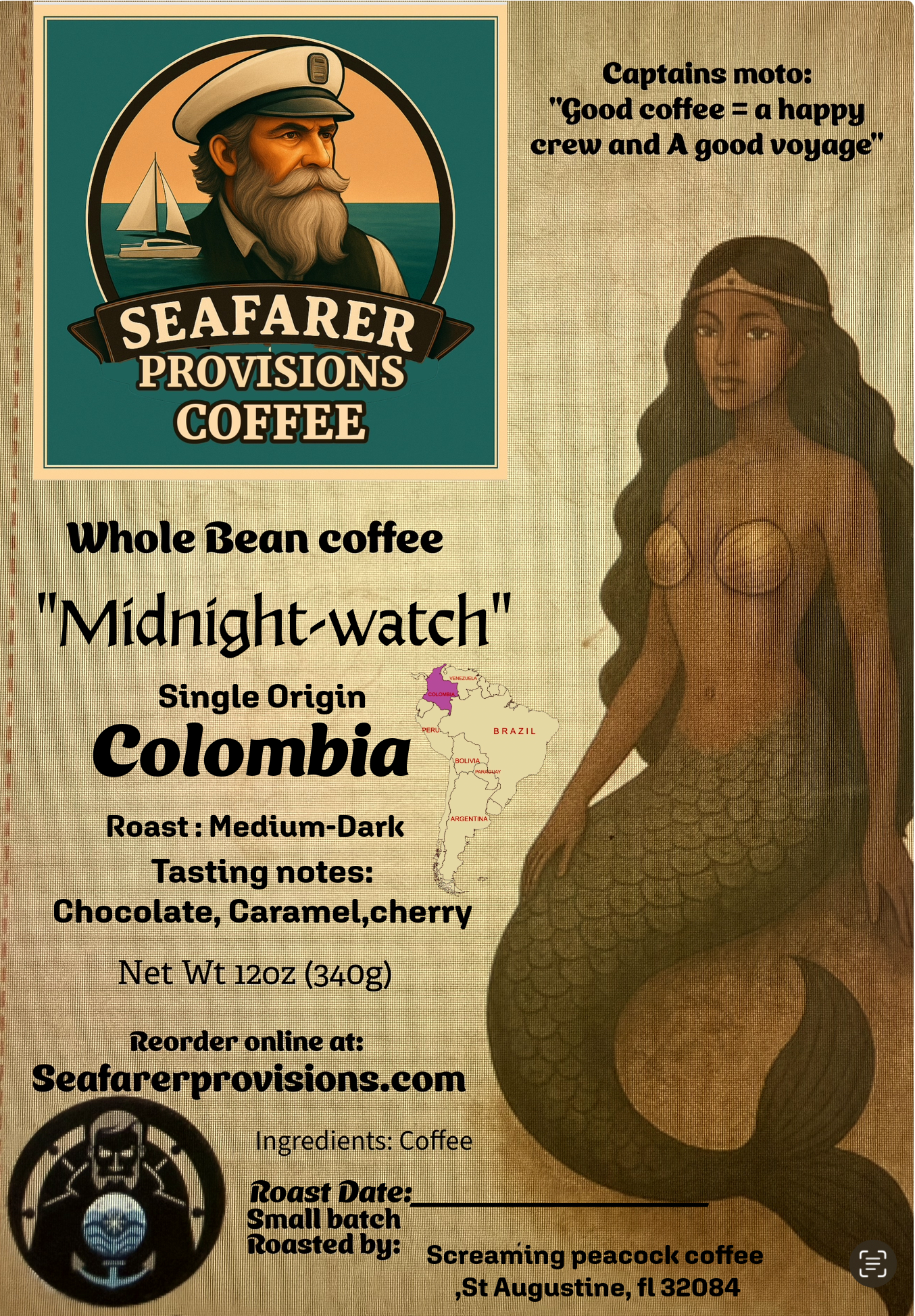Midnight Watch  , single origin coffee 12oz (340g)