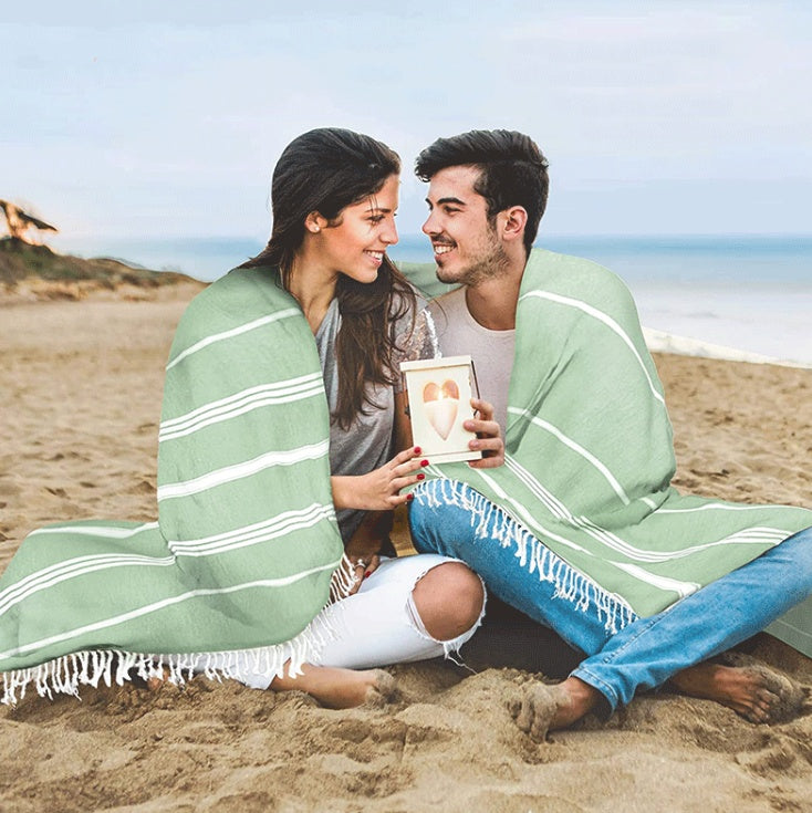 Turkish Non-stick Sand Tassel Beach Towel Bath Towel Pure Cotton Quick-drying